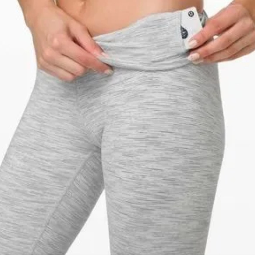 LULULEMON Wunder Under High Rise Tight 25" size 8 grey Yoga Pant